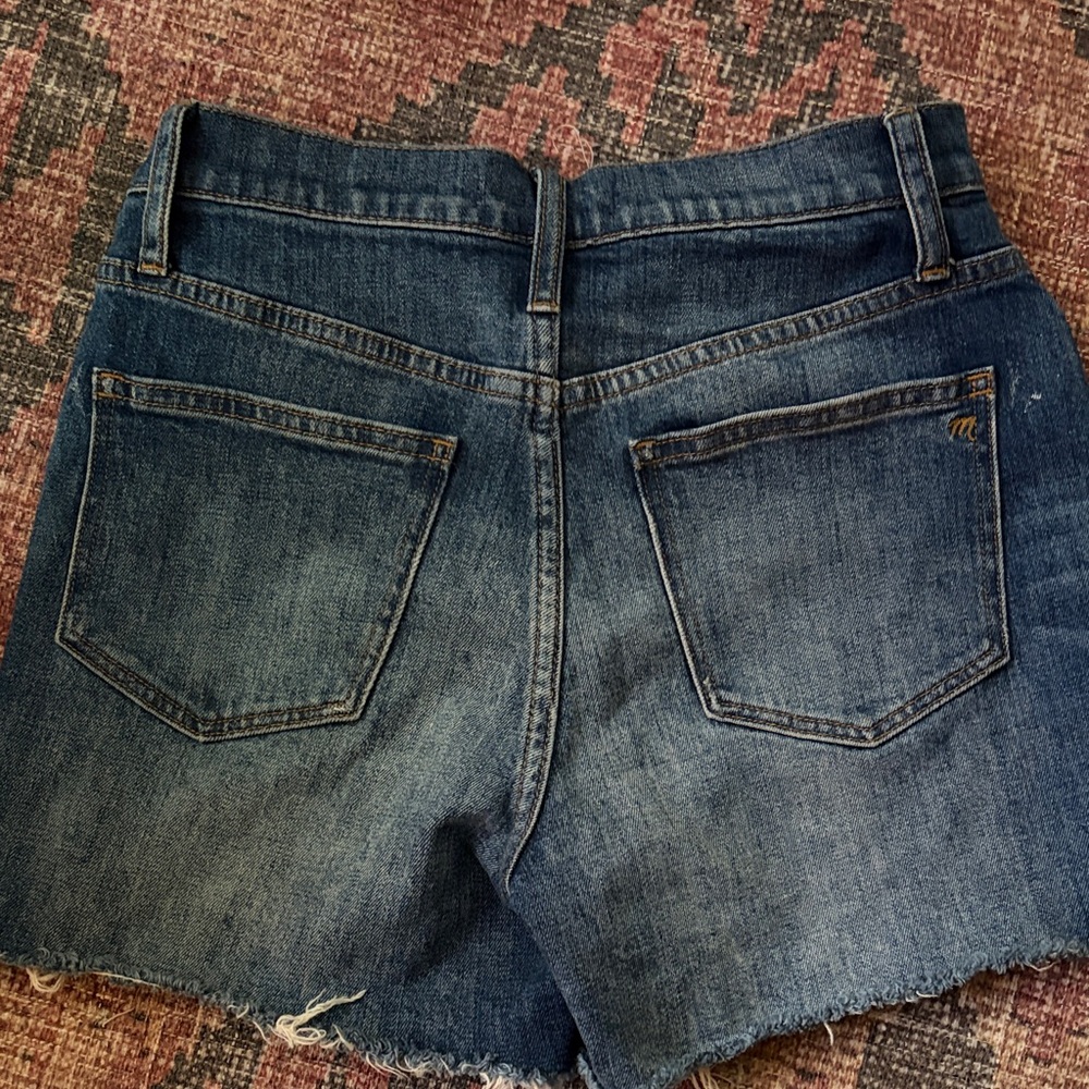 Madewell Blue Denim Jeans with Brown Stitching